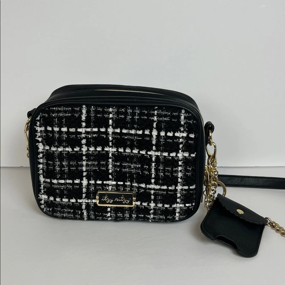 Itzy Ritzy The Double Take Crossbody Diaper Bag Kelly Tweed Classic Preppy Baby
